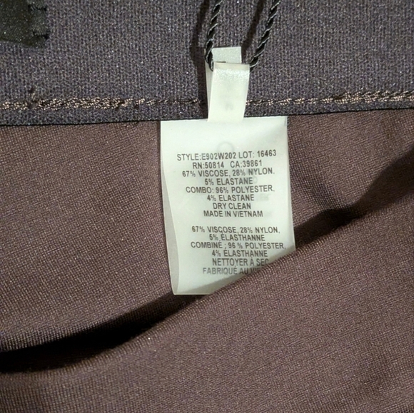 Elie Tahari Pants Espresso Track Stripe Stretchy Fall Legging - Athleisure $228 - Picture 6 of 9